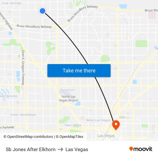 Sb Jones After Elkhorn to Las Vegas map