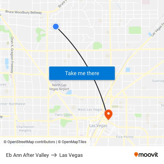 Eb Ann After Valley to Las Vegas map