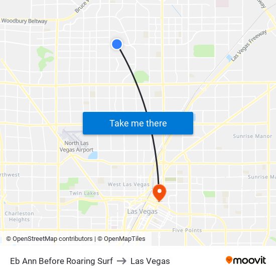 Eb Ann Before Roaring Surf to Las Vegas map