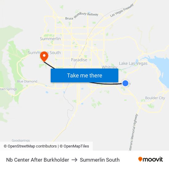 Nb Center After Burkholder to Summerlin South map