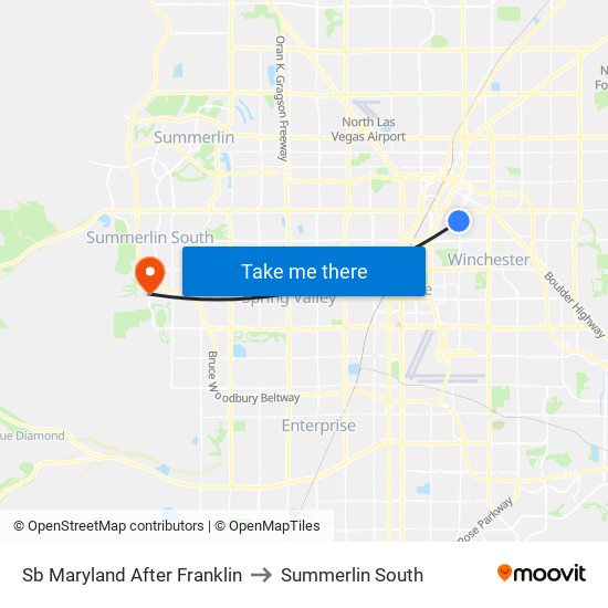 Sb Maryland After Franklin to Summerlin South map