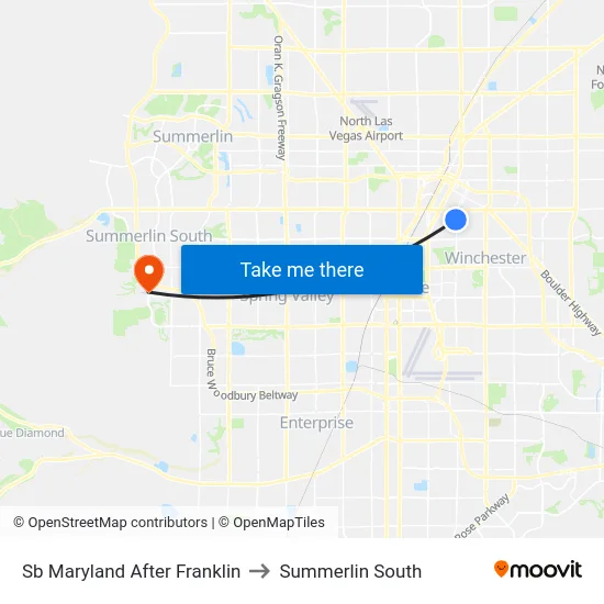 Sb Maryland After Franklin to Summerlin South map