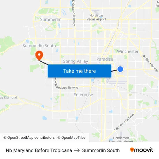 Nb Maryland Before Tropicana to Summerlin South map