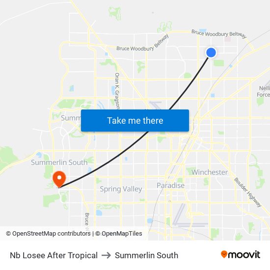 Nb Losee After Tropical to Summerlin South map