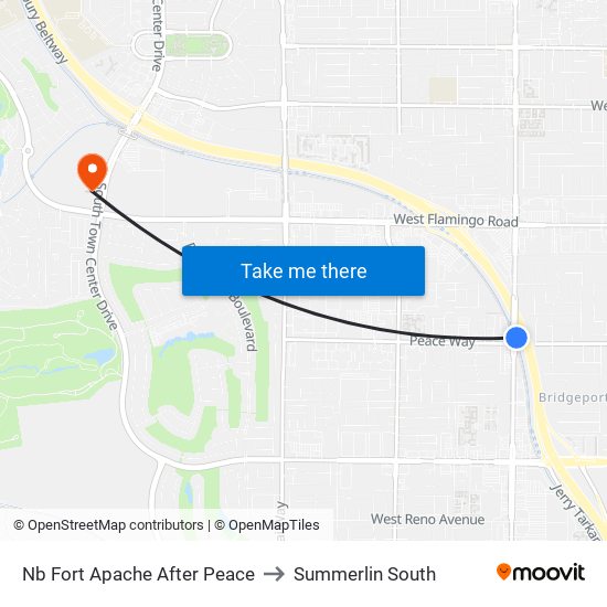 Nb Fort Apache After Peace to Summerlin South map