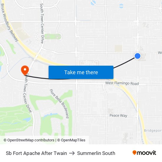 Sb Fort Apache After Twain to Summerlin South map