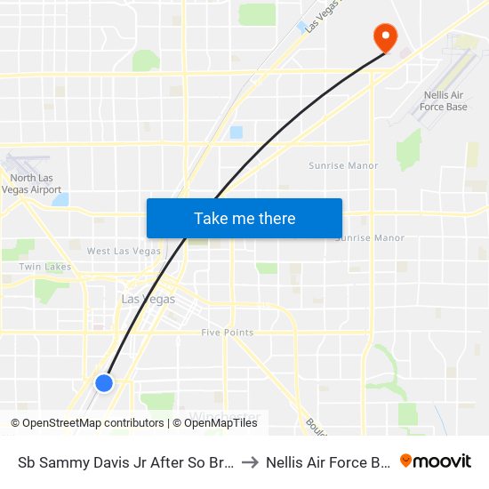 Sb Sammy Davis Jr After So Bridge to Nellis Air Force Base map