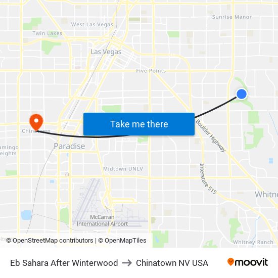 Eb Sahara After Winterwood to Chinatown NV USA map