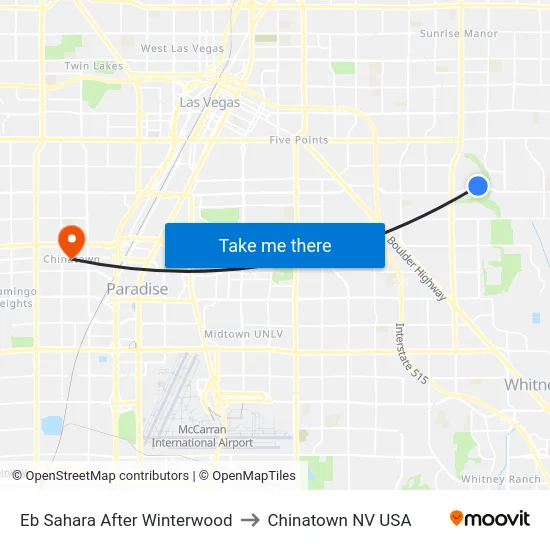 Eb Sahara After Winterwood to Chinatown NV USA map