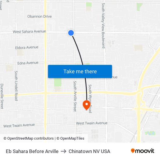 Eb Sahara Before Arville to Chinatown NV USA map