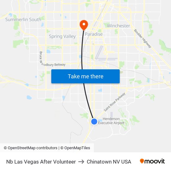 Nb Las Vegas After Volunteer to Chinatown NV USA map