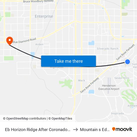 Eb Horizon Ridge After Coronado Ctr to Mountain s Edge map