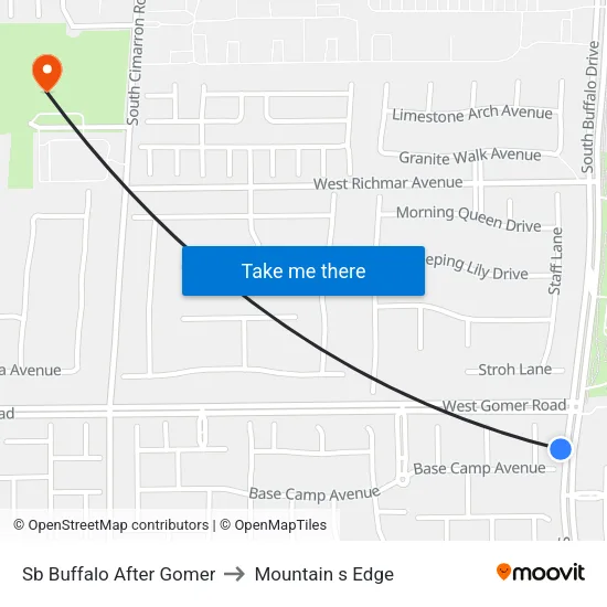 Sb Buffalo After Gomer to Mountain s Edge map