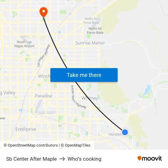 Sb Center After Maple to Who"s cooking map