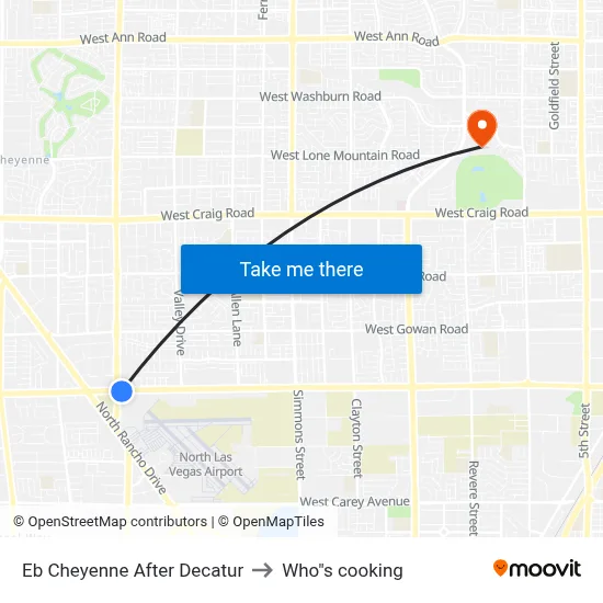 Eb Cheyenne After Decatur to Who"s cooking map