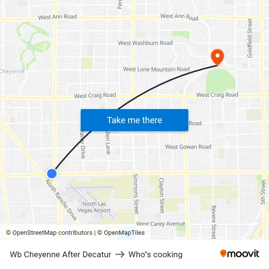 Wb Cheyenne After Decatur to Who"s cooking map