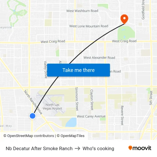 Nb Decatur After Smoke Ranch to Who"s cooking map