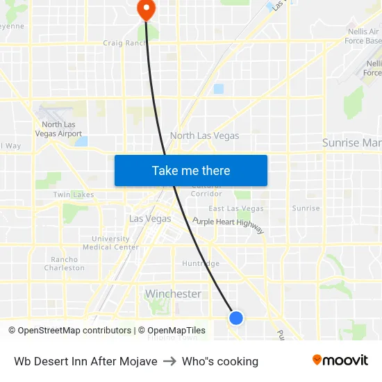 Wb Desert Inn After Mojave to Who"s cooking map