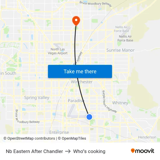 Nb Eastern After Chandler to Who"s cooking map