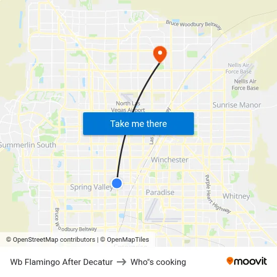 Wb Flamingo After Decatur to Who"s cooking map