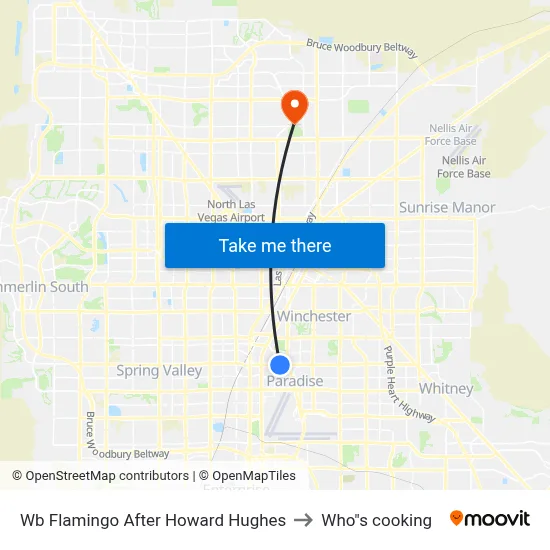 Wb Flamingo After Howard Hughes to Who"s cooking map