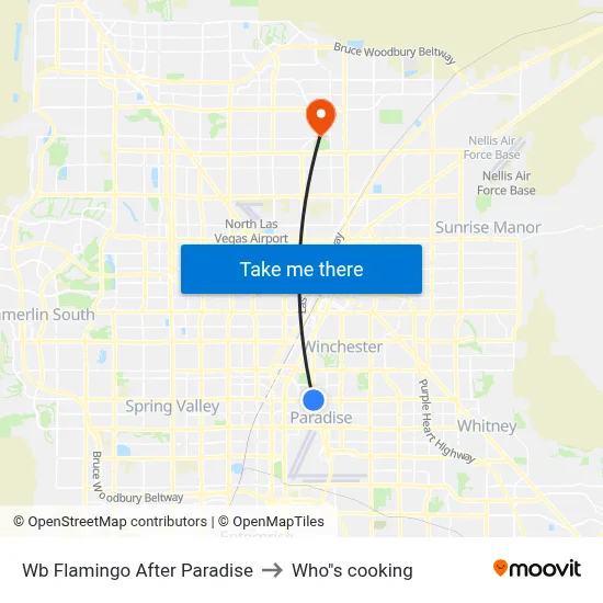 Wb Flamingo After Paradise to Who"s cooking map