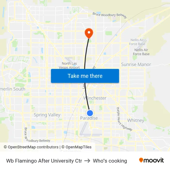 Wb Flamingo After University Ctr to Who"s cooking map