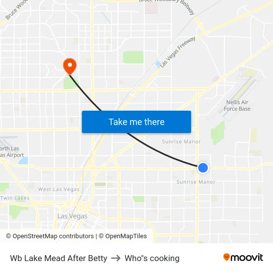 Wb Lake Mead After Betty to Who"s cooking map