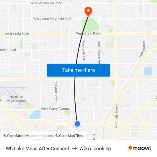 Wb Lake Mead After Concord to Who"s cooking map