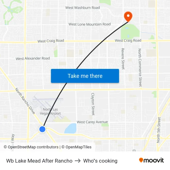 Wb Lake Mead After Rancho to Who"s cooking map