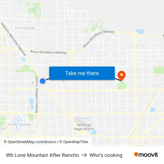 Wb Lone Mountain After Rancho to Who"s cooking map