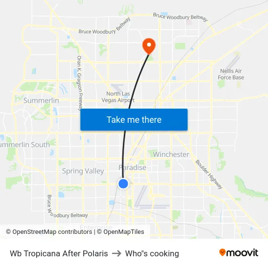 Wb Tropicana After Polaris to Who"s cooking map