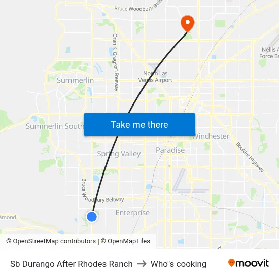 Sb Durango After Rhodes Ranch to Who"s cooking map