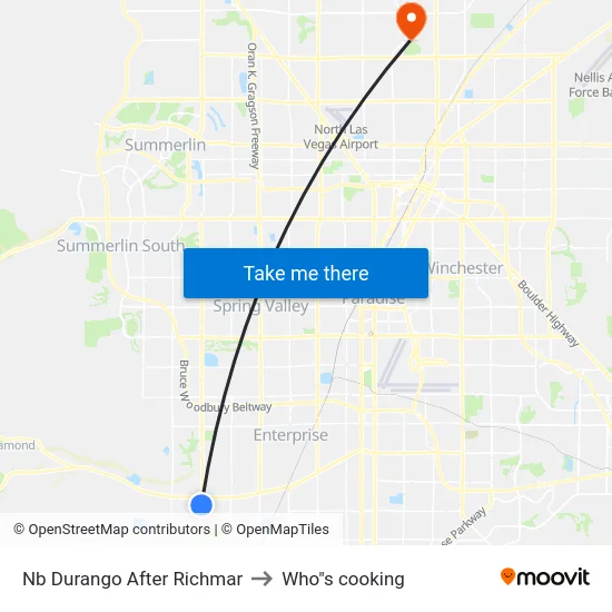 Nb Durango After Richmar to Who"s cooking map