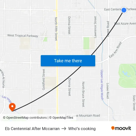 Eb Centennial After Mccarran to Who"s cooking map