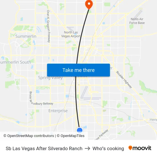 Sb Las Vegas After Silverado Ranch to Who"s cooking map