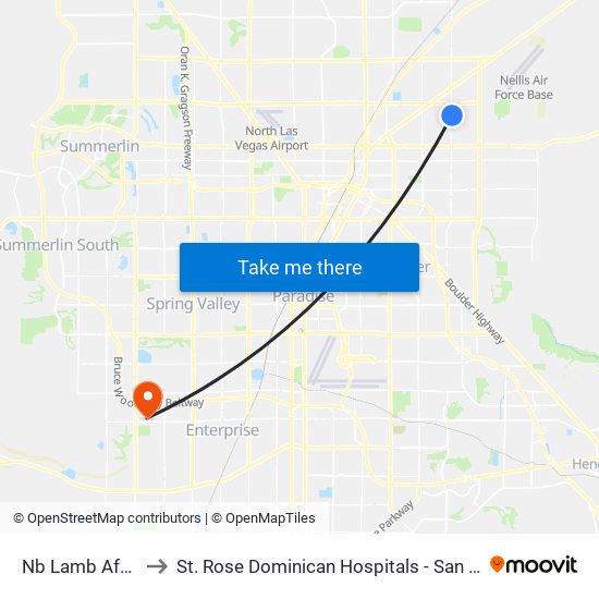 Nb Lamb After Alto to St. Rose Dominican Hospitals - San Martin Campus map