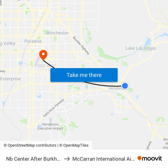 Nb Center After Burkholder to McCarran International Airport map