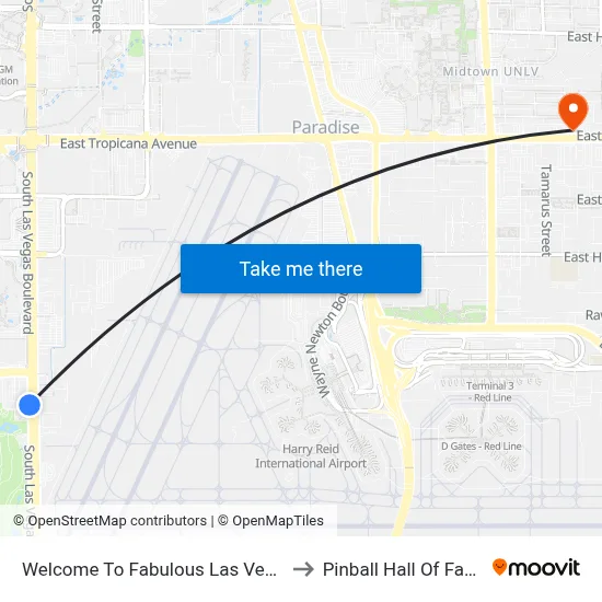 Welcome To Fabulous Las Vegas to Pinball Hall Of Fame map
