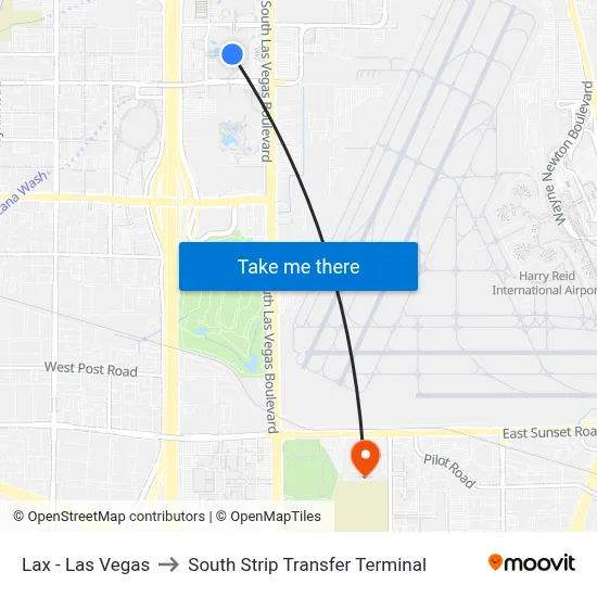 Lax - Las Vegas to South Strip Transfer Terminal map