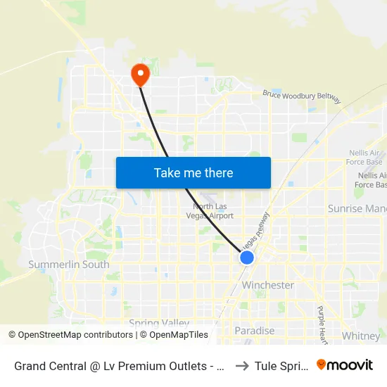 Grand Central @ Lv Premium Outlets - North (S) to Tule Springs map