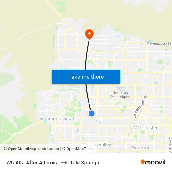 Wb Alta After Altamira to Tule Springs map
