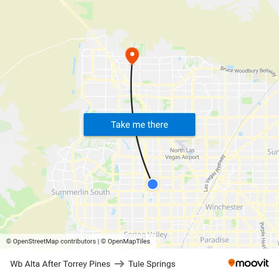 Wb Alta After Torrey Pines to Tule Springs map