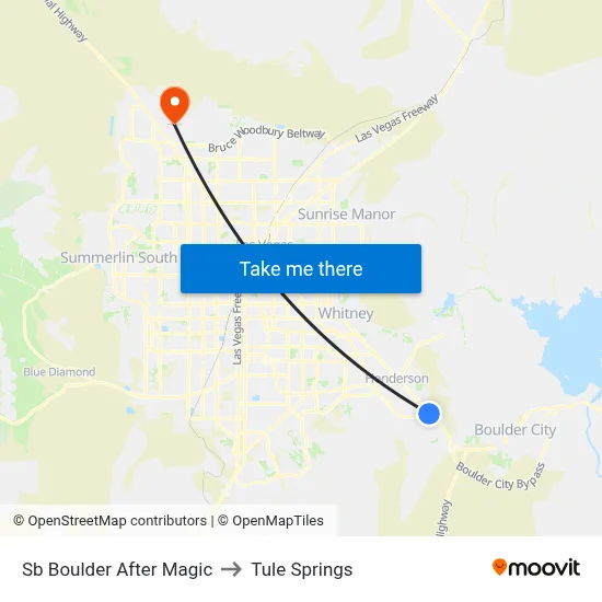 Sb Boulder After Magic to Tule Springs map