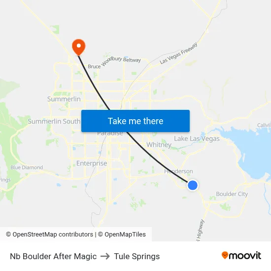 Nb Boulder After Magic to Tule Springs map