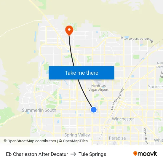 Eb Charleston After Decatur to Tule Springs map