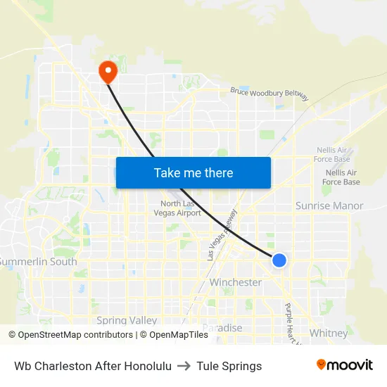 Wb Charleston After Honolulu to Tule Springs map