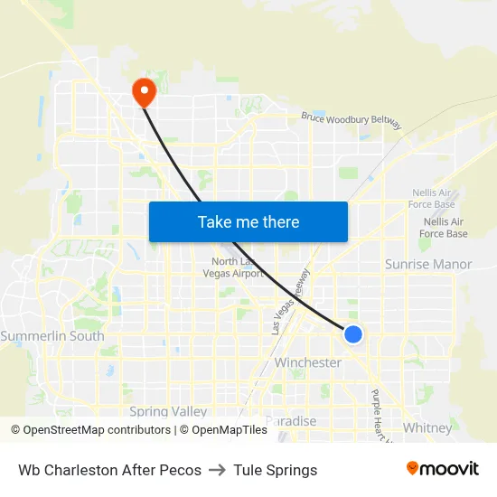 Wb Charleston After Pecos to Tule Springs map