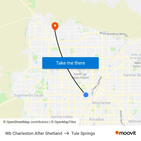 Wb Charleston After Shetland to Tule Springs map