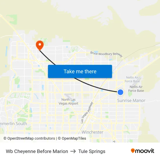 Wb Cheyenne Before Marion to Tule Springs map